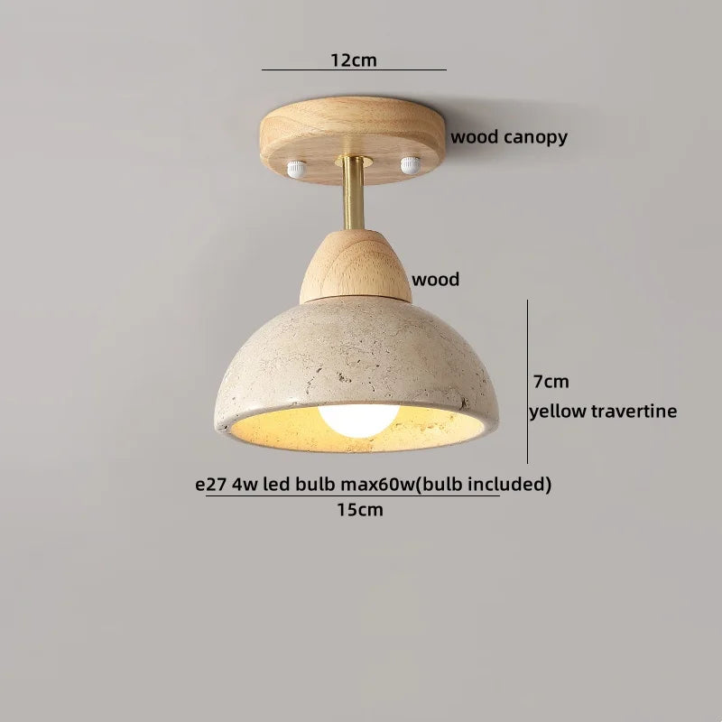 Rasha Anneau Pierre Beige Minimaliste