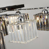 Sofia Cube Cristal et Métal Chromé Art Déco