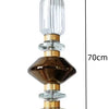 Lidia Cylindres Verre Facetté Ambre et Transparent