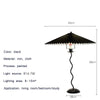 Lampadaire Spirale Métal Noir et Abat-Jour Plissé - Salon Bureau Chambre — Spiro