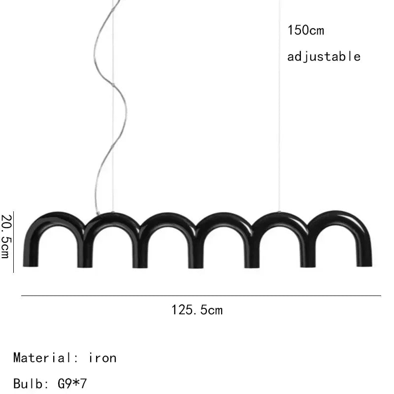 Fabrizia Arches Métal Noir Brillant Minimaliste