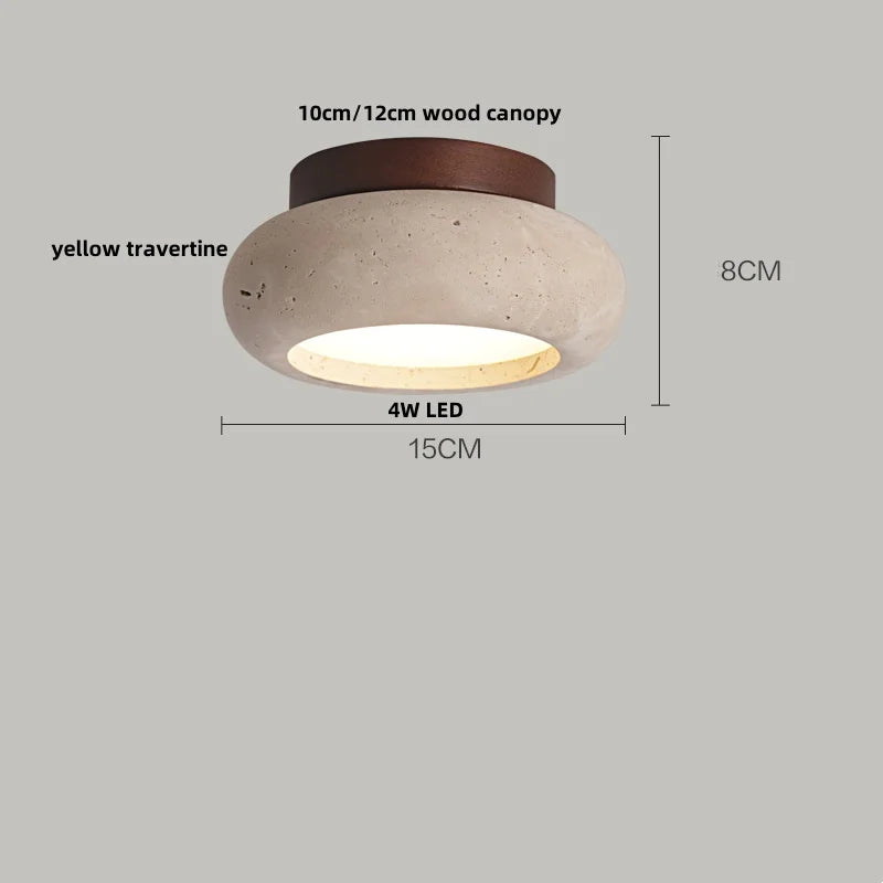 Rasha Anneau Pierre Beige Minimaliste