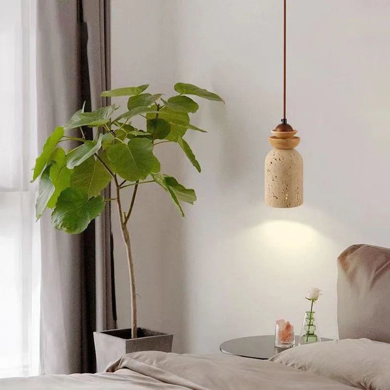 Lola Cylindre Céramique Beige Minimaliste B
