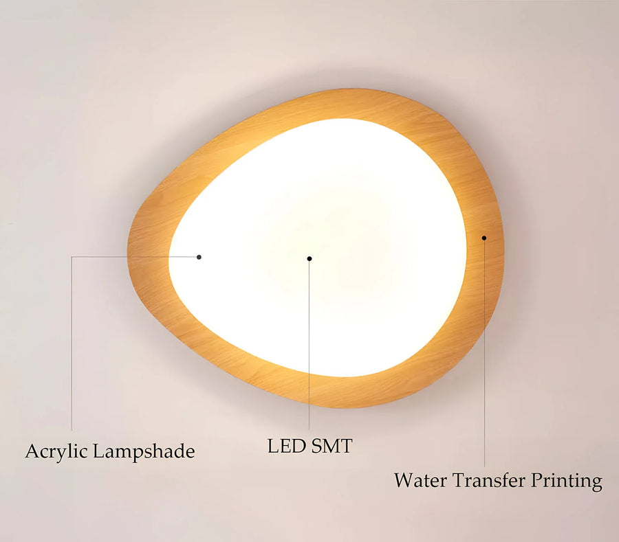 Céleste Disque Bois Noyer Minimaliste