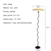 Lampadaire Spirale Métal Noir et Abat-Jour Plissé - Salon Bureau Chambre — Spiro