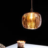 Suspension Globe Verre Fumé et Transparent Éclatant Boule - Cuisine Salon Salle à Manger — Cristina