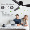 Ventilateur de Plafond Compact avec Éclairage LED