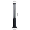 Lampadaire Cylindre Métal Noir Minimaliste Design - Salon Bureau Chambre — Torre