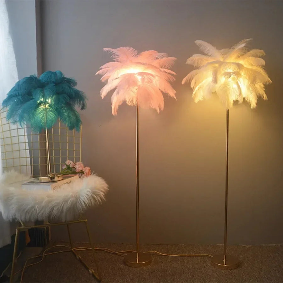 Lumis233 Plumes Rose Poudré Style Nordique