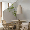 Suspension Cylindre Céramique Beige Minimaliste Design - Chambre Salon Cuisine — Colonne