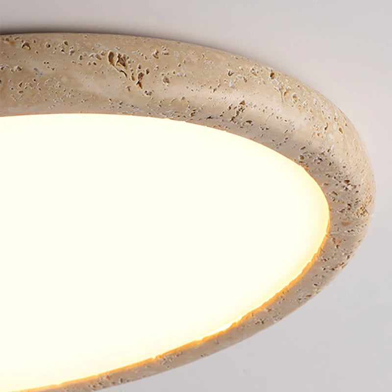 Plafonnier Anneau Bois Naturel Minimaliste Design Moderne - Salon Chambre Salle à Manger — Altair