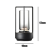 Lampe de Table Cylindre Verre Transparent et Métal Doré - Chambre Bureau Salon — Canna