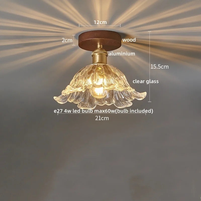 Lumio Vintage Verre Transparent et Bois Naturel