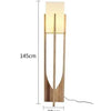 Lampadaire Géométrique Bois Naturel Minimaliste Design - Salon Bureau Chambre — Hexo