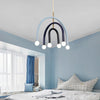 Suspension Arches Bois et Métal Bleu Art Déco - Salon Salle à Manger Chambre — Arceau