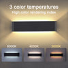 Lumis239 Rectangle Métal Noir Mat Minimaliste B