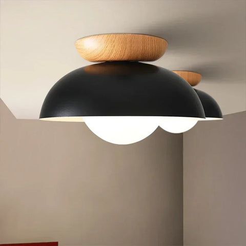 Plafonnier Cylindre Verre Opalin et Laiton Minimaliste Design Moderne - Salon Salle à Manger Chambre — Pilare