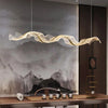 Lustre Suspension Anneau Bois Naturel Minimaliste Design - Salon Salle à Manger — Fuyza