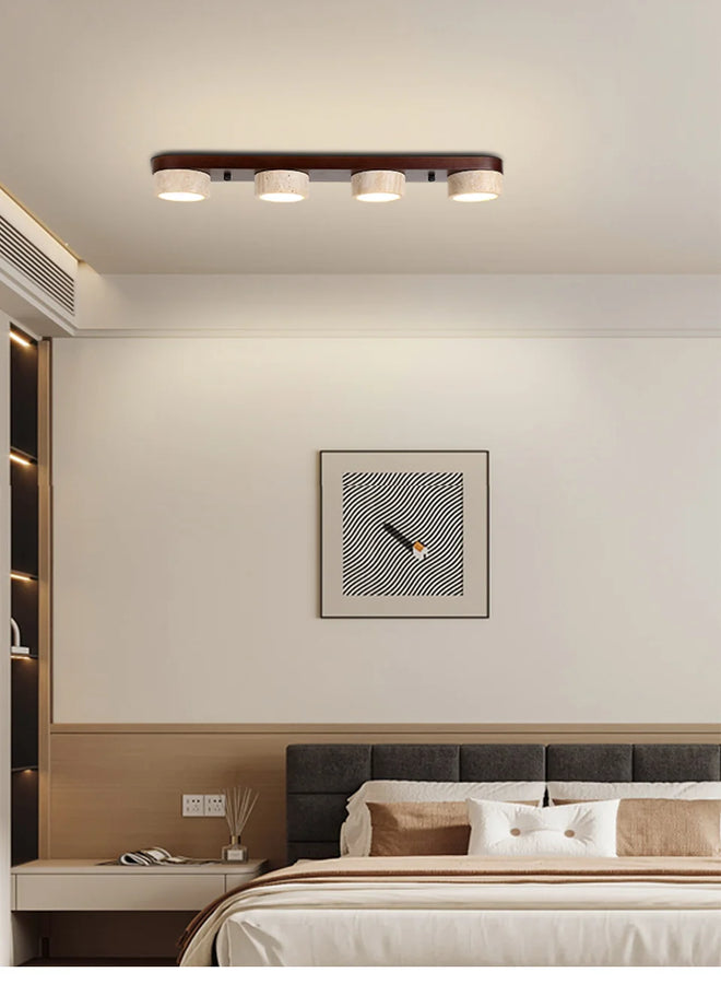 Chika Cylindres Bois Foncé Minimaliste Épuré