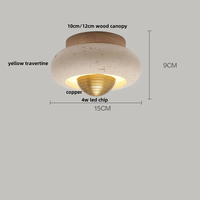 Rasha Anneau Pierre Beige Minimaliste
