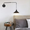 Applique Murale Bras Articulé Acier Noir Minimaliste Design Moderne Noire - Chambre Salle de Bain Salon — Calor