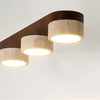 Chika Cylindres Bois Foncé Minimaliste Épuré