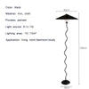 Lampadaire Spirale Métal Noir et Abat-Jour Plissé - Salon Bureau Chambre — Spiro