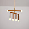 Suspension Arches Bois et Métal Bleu Art Déco - Salon Salle à Manger Chambre — Arceau