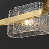 Bruges Anneau Verre Texturé et Laiton Doré