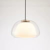 Suspension Niveaux Verre Opalin Blanc et Laiton - Chambre Salon Cuisine — Stratéo