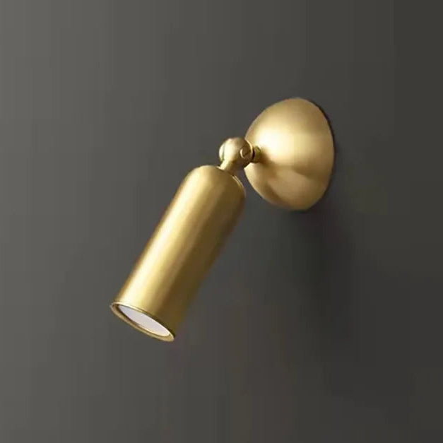Applique Murale Cylindre Laiton Doré Minimaliste Design Moderne Dorée - Chambre Salle de Bain Salon — Sono