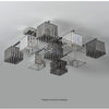 Sofia Cube Cristal et Métal Chromé Art Déco