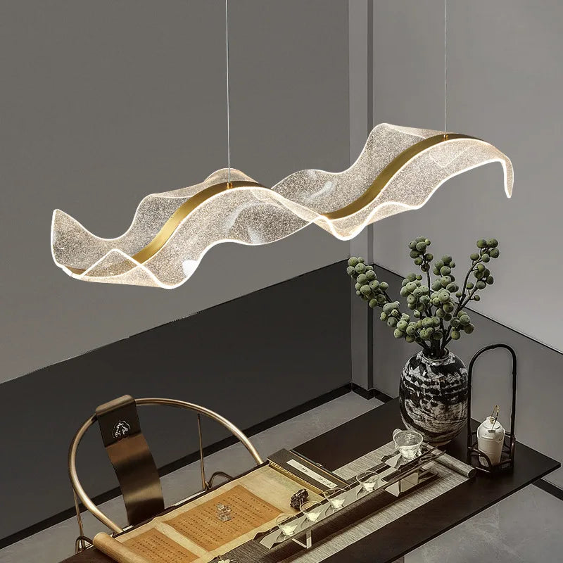Lustre Suspension Anneau Bois Naturel Minimaliste Design - Salon Salle à Manger — Fuyza