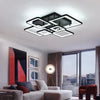 Plafonnier Géométrique Aluminium Noir Mat Minimaliste Design Moderne - Salle de Bain Salon Chambre — Hexo