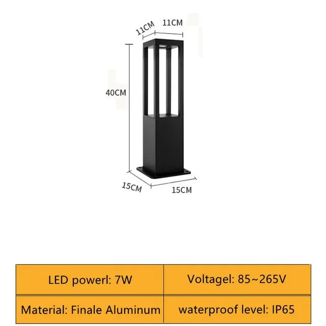 Lampadaire Cadre Métal Noir Minimaliste Épuré Design - Salon Bureau Chambre — Clarté