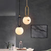 Suspension Dôme Bois Naturel et Métal Bicolore Nordique Design - Cuisine Chambre Salon — Positano