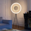 Suspension Anneaux Verre Opalin Blanc Épuré Design - Chambre Salon Cuisine — Halo