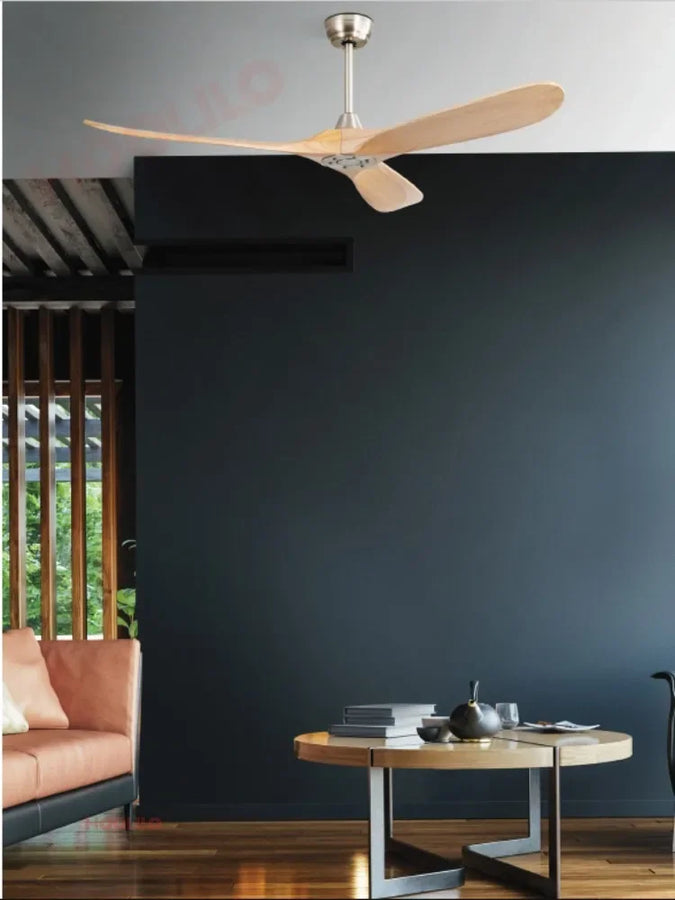 Ventilateur de Plafond Bois XXL avec Éclairage LED