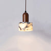 Suspension Cylindre Marbre Blanc et Bois Naturel - Cuisine Chambre Salon — Artemis