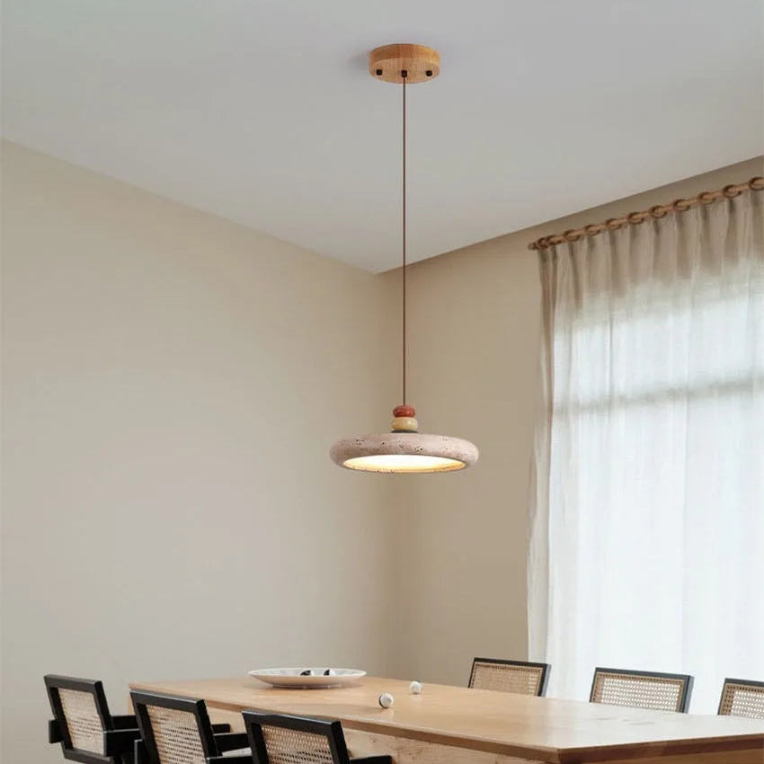 Suspension Cylindre Pierre Empilée Multicolore Nordique Design - Chambre Salon Cuisine — Incandeo