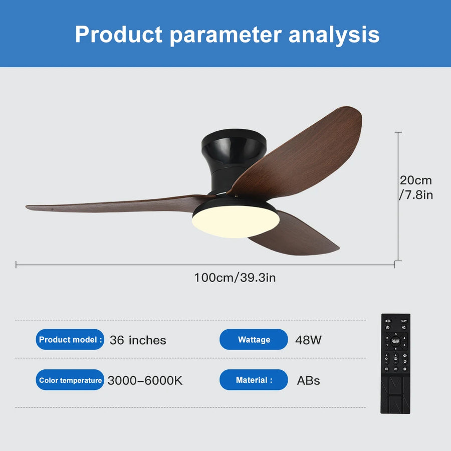 Ventilateur de Plafond Chambre Haute Puissance