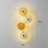 Taormina Disques Verre Transparent et Métal Doré