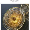 Taormina Disques Verre Transparent et Métal Doré