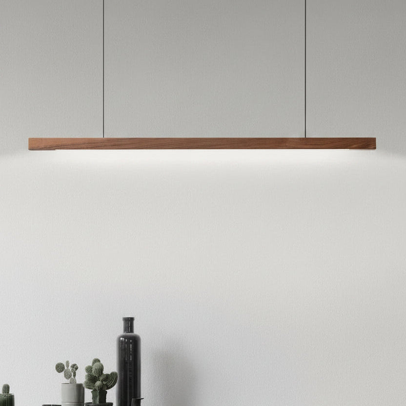 Suspension Barre Bois Naturel Minimaliste Design - Cuisine Chambre Salon — Linéo