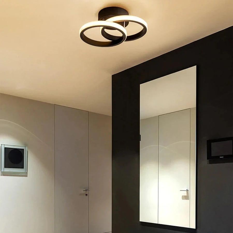 Plafonnier Cylindre Bois et Métal Pastel Nordique Design Moderne - Salon Chambre Salle à Manger — Colure