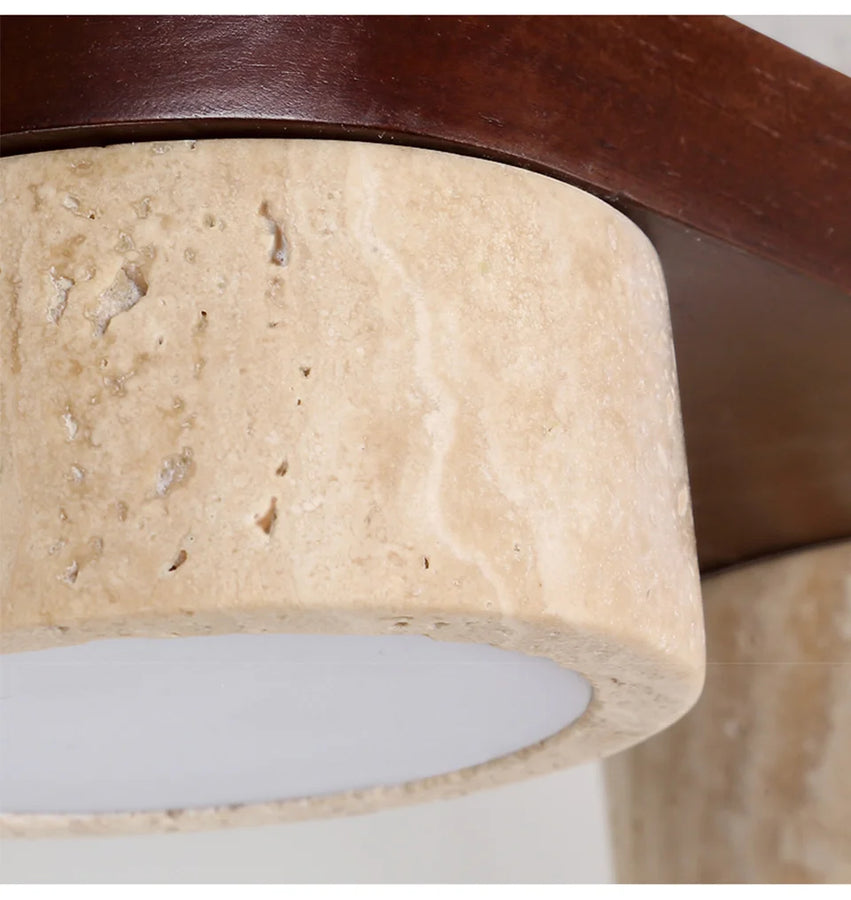 Chika Cylindres Bois Foncé Minimaliste Épuré