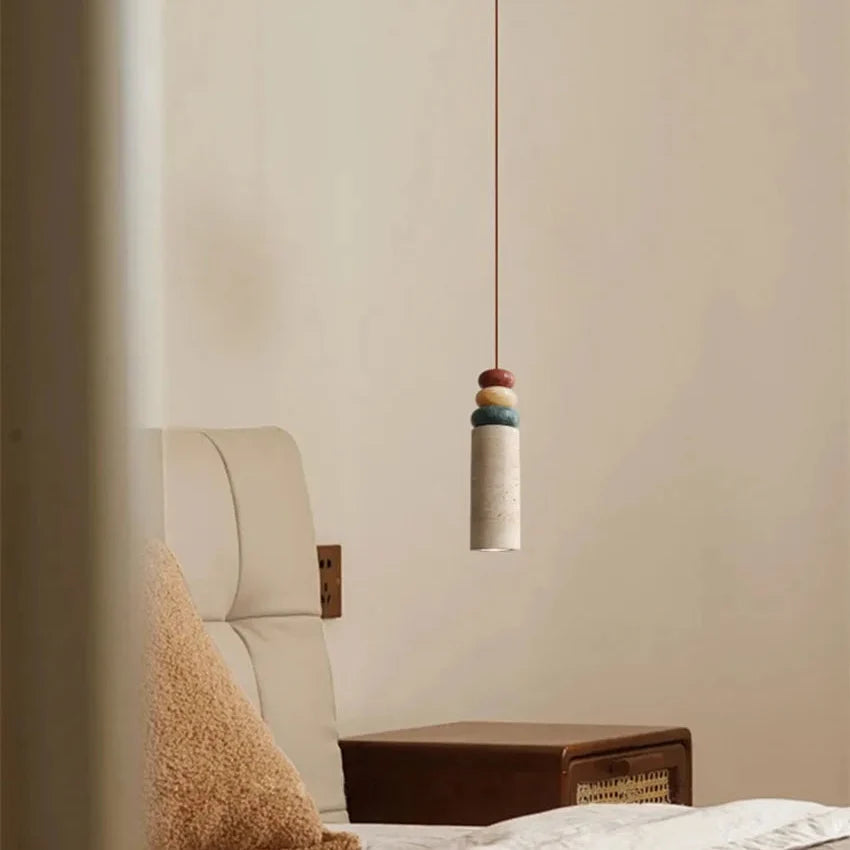 Strate — suspension cylindrique en pierre naturelle, vue 11