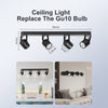 Suspension Rail Cylindres Acier Noir Mat Minimaliste Design - Chambre Salon Cuisine — Réglette