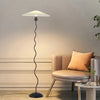 Lampadaire Spirale Métal Noir et Abat-Jour Plissé - Salon Bureau Chambre — Spiro