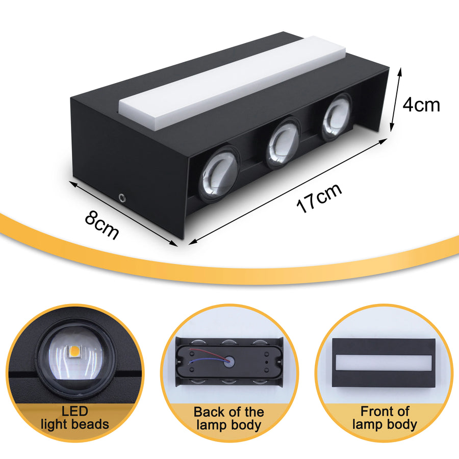 Lumis240 Rectangle Métal Noir Minimaliste